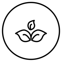 leafline icon set stock vector. illustration set