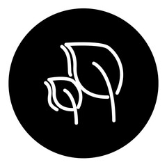 leafline icon set stock vector. illustration set