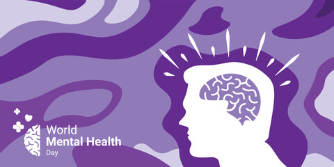 commemorating world mental health day, with the concept of men who are in need of mental health