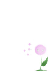 Cartolina con disegno soffione