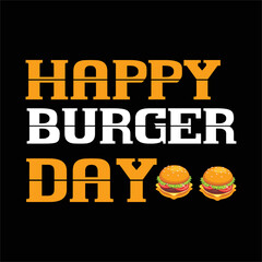Naklejka na ściany i meble best happy burger t shirt design vector