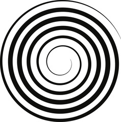 Fototapeta na wymiar Black spiral. Geometric art. Design element for logo, tattoo, web pages. Abstract illustration.