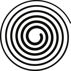 Naklejka premium Black spiral. Geometric art. Design element for logo, tattoo, web pages. Abstract illustration.