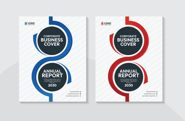Corporate annual report business cover design template