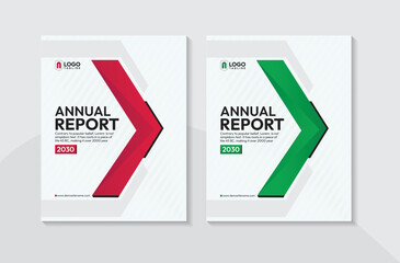 Annual report business cover design template