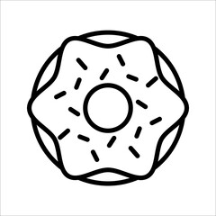 Donut icon isolated sign symbol vector illustration on white background. high quality black style vector icons