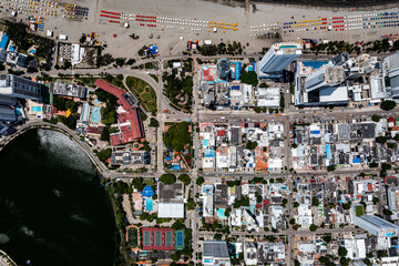 Fototapeta na wymiar Cartagena in Colombia from above | Luftbilder von der Stadt Cartagena in Colombia 