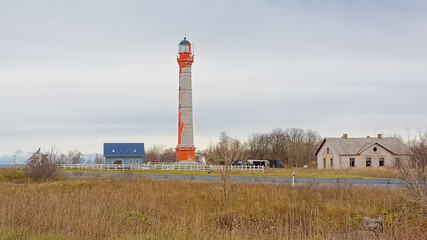 Old lighthouse on the Baltic sea coast of Pakri Peninsula, Paldiski, Estonia