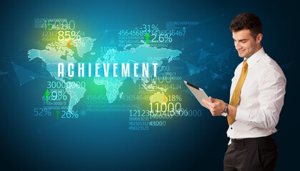 Businessman thinking about market concept