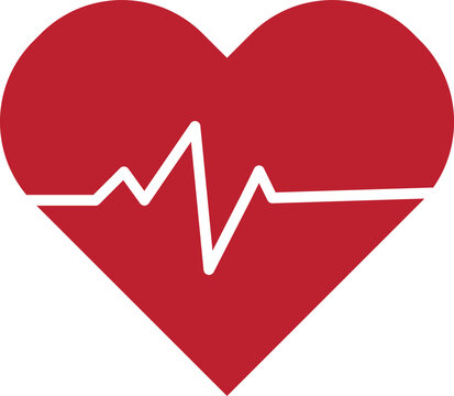 Heartbeat vector , heart beat pulse  icon for medical apps and websites