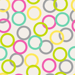 Bubbly colorful hand drawn seamless pattern.