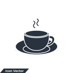 coffee cup icon logo vector illustration. coffee cup symbol template for graphic and web design collection