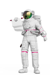 astronaut reading the scroll © DM7