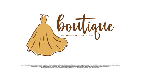 Elegant logo for fashion designer with creative modern concept Premium Vector