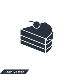 cake icon logo vector illustration. Sweet Cake Dessert symbol template for graphic and web design collection