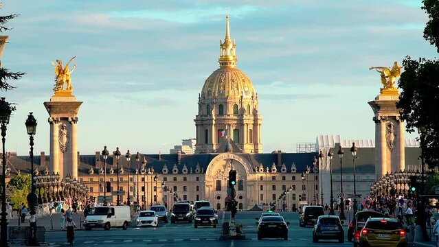 View on Les Invalides at the daytime