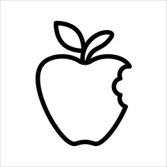 Apple Icon in trendy flat style isolated on whitebackground. Apple Icon page symbol for your web site design. vector illustration. EPS 10