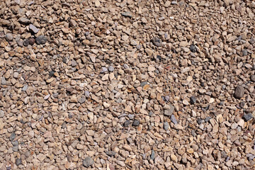 Small rough gravel stones covering the ground