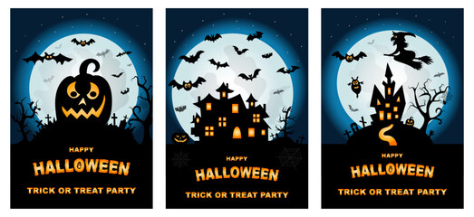 Happy Halloween Text Banner. Vector illustration.