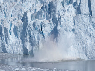 The stunning Eqi Glacier (Eqip Sermia), a rapidly retreating outlet glacier, north of the disko Bay in Western Greenland