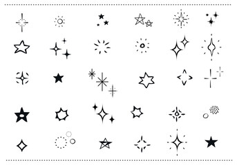 stars isolated on whit icon