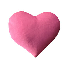 pink fabric heart