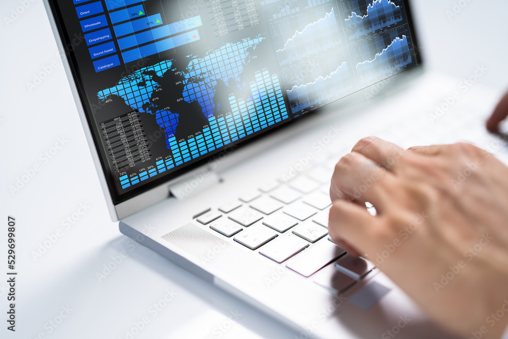 Aufkleber kpi business analytics data dashboard