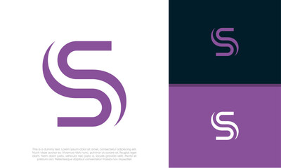 Initial S logo design. Innovative high tech logo template. 