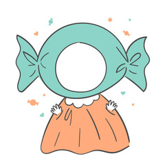 얼굴 합성용 할로윈 사탕 의상