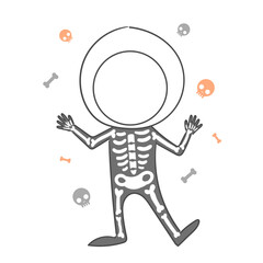 얼굴 합성용 할로윈 해골 의상