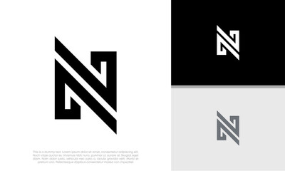 Fototapeta premium Initials N. NN logo design. Initial Letter Logo. 
