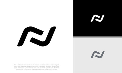 Initials N. NN logo design. Initial Letter Logo.	