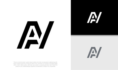Initials AN. NA logo design. Initial Letter Logo.	
