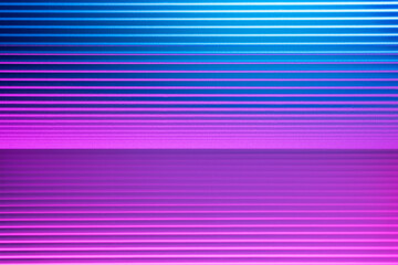 Abstract geometric background with pink and blue hues. Corrugated lines futuristic backdrop.