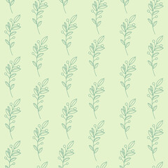 Seamless blue berries on lime background