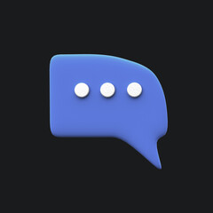 3d minimal bubbles chat icon 3d rendering illustration