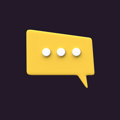 3d minimal bubbles chat icon 3d rendering illustration