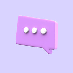 3d minimal bubbles chat icon 3d rendering illustration