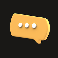 3d minimal bubbles chat icon 3d rendering illustration