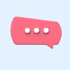 3d minimal bubbles chat icon 3d rendering illustration