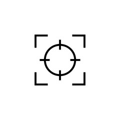 Focus line icon isolated on white background