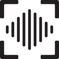 Obraz premium sound wave icon. Analog and digital audio signal. Music equalizer. Interference voice recording. Sound wave illustration. Voice sound assistant. music player, voice, dictaphone