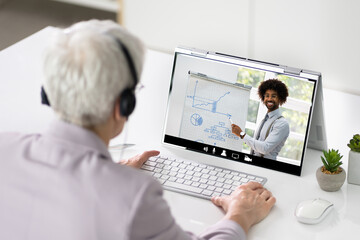 Woman Participating In Online Coaching Session