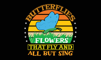 Butterfly t-shirt design vector template