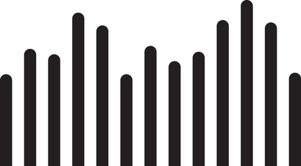 sound wave icon. Analog and digital audio signal. Music equalizer. Interference voice recording. Sound wave illustration. Voice sound assistant. music player, voice, dictaphone