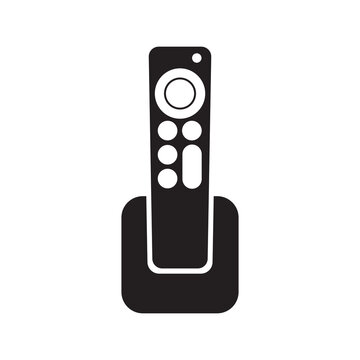 Android Tv Control Remote Icon | Black Vector Illustration |