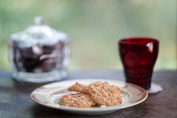 Cookies on antique china