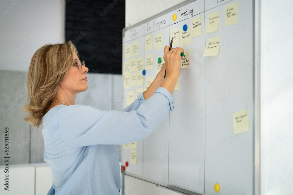 Poster project manager using kanban methodology
