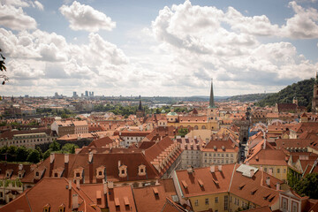 Fototapeta na wymiar Krajobraz stolicy Czech - Pragi, panorama