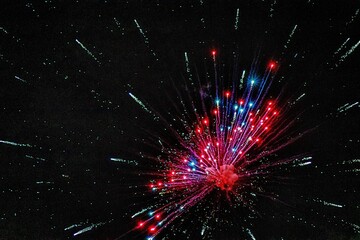 fireworks in the night sky